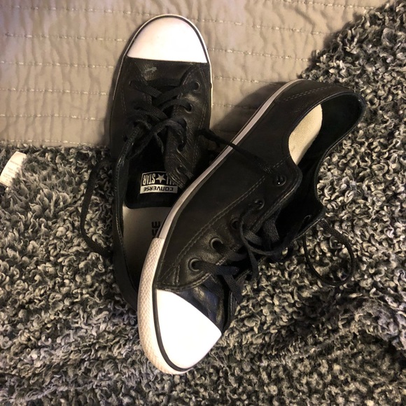Leather Dainty Converse | Poshmark